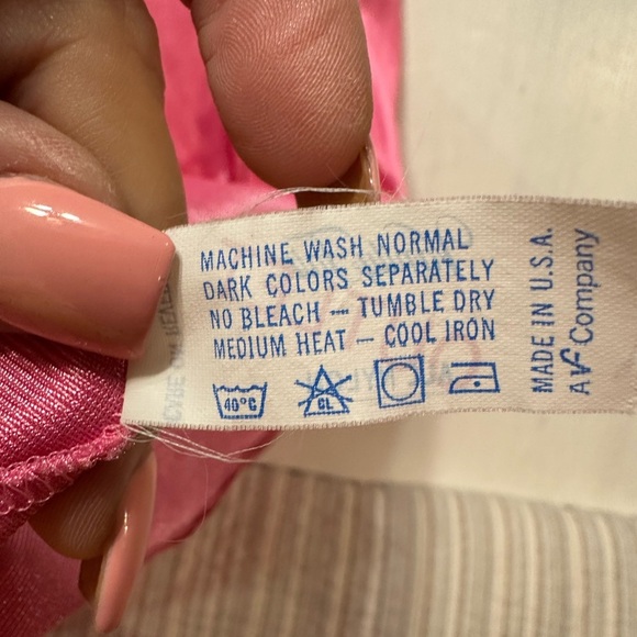 Vintage Vanity Fair Pink Nylon Lounge Robe – Size Large - Picture 6 of 13